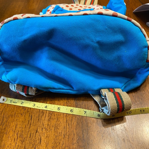 Cloth backpack. With polkadots and a bow. - Picture 11 of 13